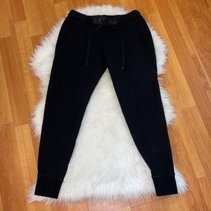 Vince Leather Trim Jogger in Black size XS
